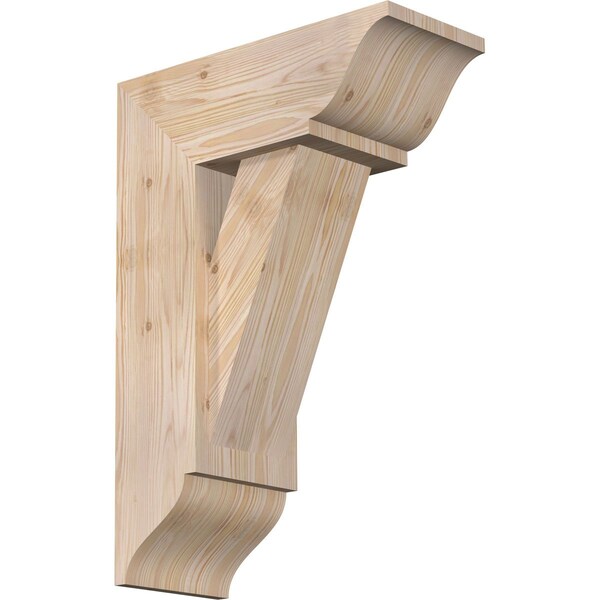 Ekena Millwork Traditional Traditional Smooth Bracket w/ Offset Brace, Douglas Fir, 7 1/2"W x 18"D x 26"H BKT0806X18X26TRA01SDF - main